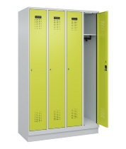C+P Spind Evolo PLUS 049020-20 mit Sockel 2 Abt. 300mm Zylinderschloss (HxBxT) 1950x600x500mm 7035/7016
