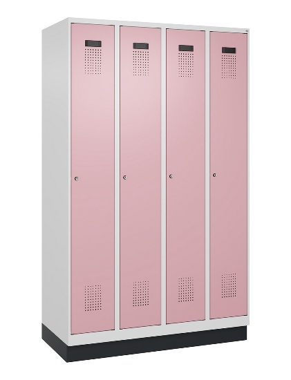 C+P Spind Evolo PLUS 049020-20 mit Sockel 2 Abt. 300mm Zylinderschloss (HxBxT) 1950x600x500mm 7035/7016