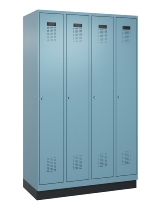 C+P Spind Evolo PLUS 049020-22 mit Sockel 2 Abteile 400mm Zylinderschloss (HxBxT) 1950x800x500mm 1023/1023