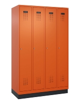 C+P Spind Evolo PLUS 049020-22 mit Sockel 2 Abteile 400mm Zylinderschloss (HxBxT) 1950x800x500mm 1023/1023