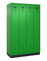 C+P Spind Evolo PLUS 049020-22 mit Sockel 2 Abteile 400mm Zylinderschloss (HxBxT) 1950x800x500mm 1023/1023