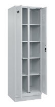 C+P Wäsche-Spind Evolo PLUS 049012-22B mit Füßen 2 Abt.je 400mm Zylinder (HxBxT) 1950x800x500mm 7035/3000