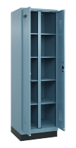 C+P Wäsche-Spind Evolo PLUS 049012-22B mit Füßen 2 Abt.je 400mm Drehriegel (HxBxT) 1950x800x500mm 2004/2004