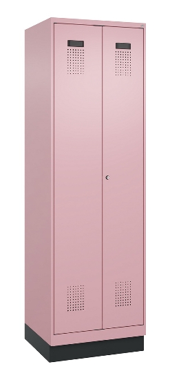C+P Wäsche-Spind Evolo PLUS 049012-22B mit Füßen 2 Abt.je 400mm Drehriegel (HxBxT) 1950x800x500mm 2004/2004