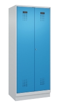 C+P Wäsche-Spind Evolo PLUS 049012-22B mit Füßen 2 Abt.je 400mm Zylinder (HxBxT) 1950x800x500mm 7035/3000