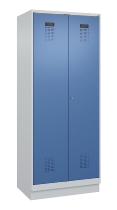 C+P Wäsche-Spind Evolo PLUS 049012-22B mit Füßen 2 Abt.je 400mm Zylinder (HxBxT) 1950x800x500mm 7035/3000