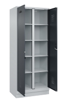 C+P Wäsche-Spind Evolo PLUS 049012-22B mit Füßen 2 Abt.je 400mm Zylinder (HxBxT) 1950x800x500mm 7035/3000