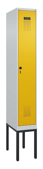 C+P Spind Evolo PLUS 0490307-32 mit Gestell 3 Abt.je 400mm Drehriegel (HxBxT) 2120x1200x815mm 7035/2004
