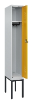 C+P Spind Evolo PLUS 0490307-10 mit Gestell 1 Abt. 300mm Drehriegel (HxBxT) 2120x300x815mm 7035/1004