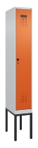C+P Spind Evolo PLUS 0490307-32 mit Gestell 3 Abt.je 400mm Drehriegel (HxBxT) 2120x1200x815mm 7035/2004