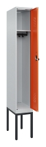 C+P Spind Evolo PLUS 0490307-32 mit Gestell 3 Abt.je 400mm Drehriegel (HxBxT) 2120x1200x815mm 7035/2004