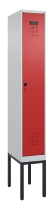 C+P Spind Evolo PLUS 0490307-32 mit Gestell 3 Abt.je 400mm Drehriegel (HxBxT) 2120x1200x815mm 7035/2004