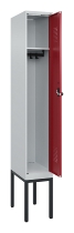 C+P Spind Evolo PLUS 0490307-32 mit Gestell 3 Abt.je 400mm Drehriegel (HxBxT) 2120x1200x815mm 7035/2004