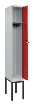 C+P Spind Evolo PLUS 0490307-32 mit Gestell 3 Abt.je 400mm Drehriegel (HxBxT) 2120x1200x815mm 7035/2004
