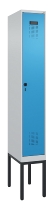 C+P Spind Evolo PLUS 0490307-32 mit Gestell 3 Abt.je 400mm Drehriegel (HxBxT) 2120x1200x815mm 7035/2004
