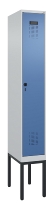 C+P Spind Evolo PLUS 0490307-32 mit Gestell 3 Abt.je 400mm Drehriegel (HxBxT) 2120x1200x815mm 7035/2004