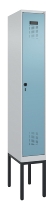 C+P Spind Evolo PLUS 0490307-32 mit Gestell 3 Abt.je 400mm Drehriegel (HxBxT) 2120x1200x815mm 7035/2004