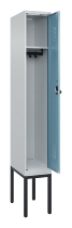C+P Spind Evolo PLUS 0490307-32 mit Gestell 3 Abt.je 400mm Drehriegel (HxBxT) 2120x1200x815mm 7035/2004