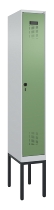 C+P Spind Evolo PLUS 0490307-32 mit Gestell 3 Abt.je 400mm Drehriegel (HxBxT) 2120x1200x815mm 7035/2004