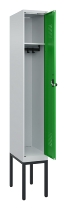 C+P Spind Evolo PLUS 0490307-32 mit Gestell 3 Abt.je 400mm Drehriegel (HxBxT) 2120x1200x815mm 7035/2004