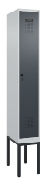 C+P Spind Evolo PLUS 0490307-32 mit Gestell 3 Abt.je 400mm Drehriegel (HxBxT) 2120x1200x815mm 7035/2004