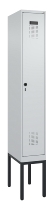 C+P Spind Evolo PLUS 0490307-32 mit Gestell 3 Abt.je 400mm Drehriegel (HxBxT) 2120x1200x815mm 7035/2004