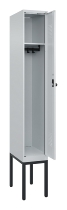 C+P Spind Evolo PLUS 0490307-32 mit Gestell 3 Abt.je 400mm Drehriegel (HxBxT) 2120x1200x815mm 7035/2004