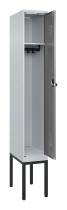 C+P Spind Evolo PLUS 0490307-32 mit Gestell 3 Abt.je 400mm Drehriegel (HxBxT) 2120x1200x815mm 7035/2004