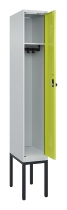 C+P Spind Evolo PLUS 0490307-32 mit Gestell 3 Abt.je 400mm Drehriegel (HxBxT) 2120x1200x815mm 7035/2004