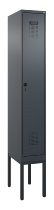 C+P Spind Evolo PLUS 0490307-32 mit Gestell 3 Abt.je 400mm Drehriegel (HxBxT) 2120x1200x815mm 7035/2004
