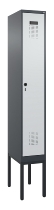 C+P Spind Evolo PLUS 0490307-32 mit Gestell 3 Abt.je 400mm Drehriegel (HxBxT) 2120x1200x815mm 7035/2004