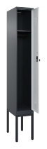 C+P Spind Evolo PLUS 0490307-32 mit Gestell 3 Abt.je 400mm Drehriegel (HxBxT) 2120x1200x815mm 7035/2004