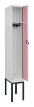 C+P Spind Evolo PLUS 0490307-32 mit Gestell 3 Abt.je 400mm Drehriegel (HxBxT) 2120x1200x815mm 7035/2004