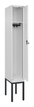 C+P Spind Evolo PLUS 0490307-32 mit Gestell 3 Abt.je 400mm Drehriegel (HxBxT) 2120x1200x815mm 7035/2004