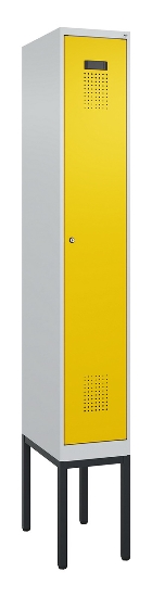 C+P Spind Evolo PLUS 0490307-32 mit Gestell 3 Abt.je 400mm Drehriegel (HxBxT) 2120x1200x815mm 7035/2004