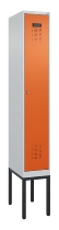 C+P Spind Evolo PLUS 0490307-32 mit Gestell 3 Abt.je 400mm Drehriegel (HxBxT) 2120x1200x815mm 7035/2004