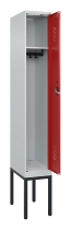 C+P Spind Evolo PLUS 0490307-32 mit Gestell 3 Abt.je 400mm Drehriegel (HxBxT) 2120x1200x815mm 7035/2004