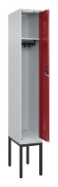 C+P Spind Evolo PLUS 0490307-32 mit Gestell 3 Abt.je 400mm Drehriegel (HxBxT) 2120x1200x815mm 7035/2004
