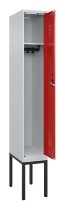 C+P Spind Evolo PLUS 0490307-32 mit Gestell 3 Abt.je 400mm Drehriegel (HxBxT) 2120x1200x815mm 7035/2004