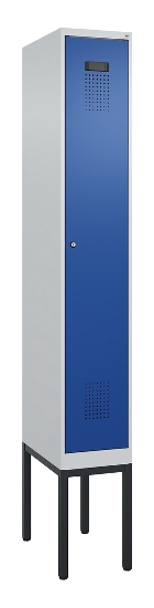 C+P Spind Evolo PLUS 0490307-32 mit Gestell 3 Abt.je 400mm Drehriegel (HxBxT) 2120x1200x815mm 7035/2004
