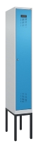C+P Spind Evolo PLUS 0490307-32 mit Gestell 3 Abt.je 400mm Drehriegel (HxBxT) 2120x1200x815mm 7035/2004
