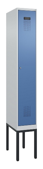 C+P Spind Evolo PLUS 0490307-32 mit Gestell 3 Abt.je 400mm Drehriegel (HxBxT) 2120x1200x815mm 7035/2004