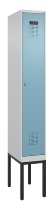 C+P Spind Evolo PLUS 0490307-32 mit Gestell 3 Abt.je 400mm Drehriegel (HxBxT) 2120x1200x815mm 7035/2004