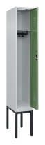 C+P Spind Evolo PLUS 0490307-32 mit Gestell 3 Abt.je 400mm Drehriegel (HxBxT) 2120x1200x815mm 7035/2004