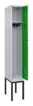 C+P Spind Evolo PLUS 0490307-32 mit Gestell 3 Abt.je 400mm Drehriegel (HxBxT) 2120x1200x815mm 7035/2004