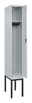 C+P Spind Evolo PLUS 0490307-32 mit Gestell 3 Abt.je 400mm Drehriegel (HxBxT) 2120x1200x815mm 7035/2004