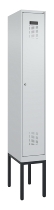 C+P Spind Evolo PLUS 0490307-32 mit Gestell 3 Abt.je 400mm Drehriegel (HxBxT) 2120x1200x815mm 7035/2004