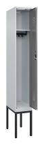 C+P Spind Evolo PLUS 0490307-32 mit Gestell 3 Abt.je 400mm Drehriegel (HxBxT) 2120x1200x815mm 7035/2004