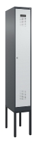 C+P Spind Evolo PLUS 0490307-32 mit Gestell 3 Abt.je 400mm Drehriegel (HxBxT) 2120x1200x815mm 7035/2004