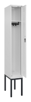 C+P Spind Evolo PLUS 0490307-32 mit Gestell 3 Abt.je 400mm Drehriegel (HxBxT) 2120x1200x815mm 7035/2004